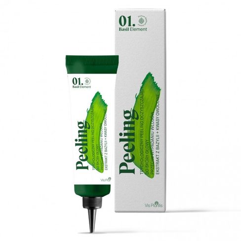 BASIL ELEMENT 01 trichologický čistiaci peeling pre pokožku hlavy a proti vypadavaniu vlasov 125 ml